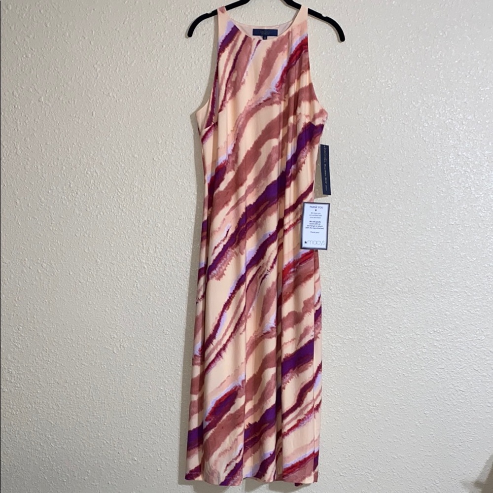NWT RACHEL Rachel Roy Sleeveless Midi Sheath Dress Painter’s Print Size L